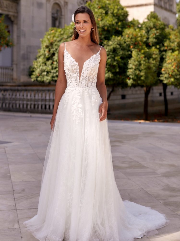 Pauline wedding dress by Margarett Bridal from Belladonna Bridal in Galway the experts for bridalwear and bridal accessories
