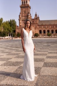 Pilar wedding dress by Margarett Bridal from Belladonna Bridal in Galway the experts for bridalwear and bridal accessories